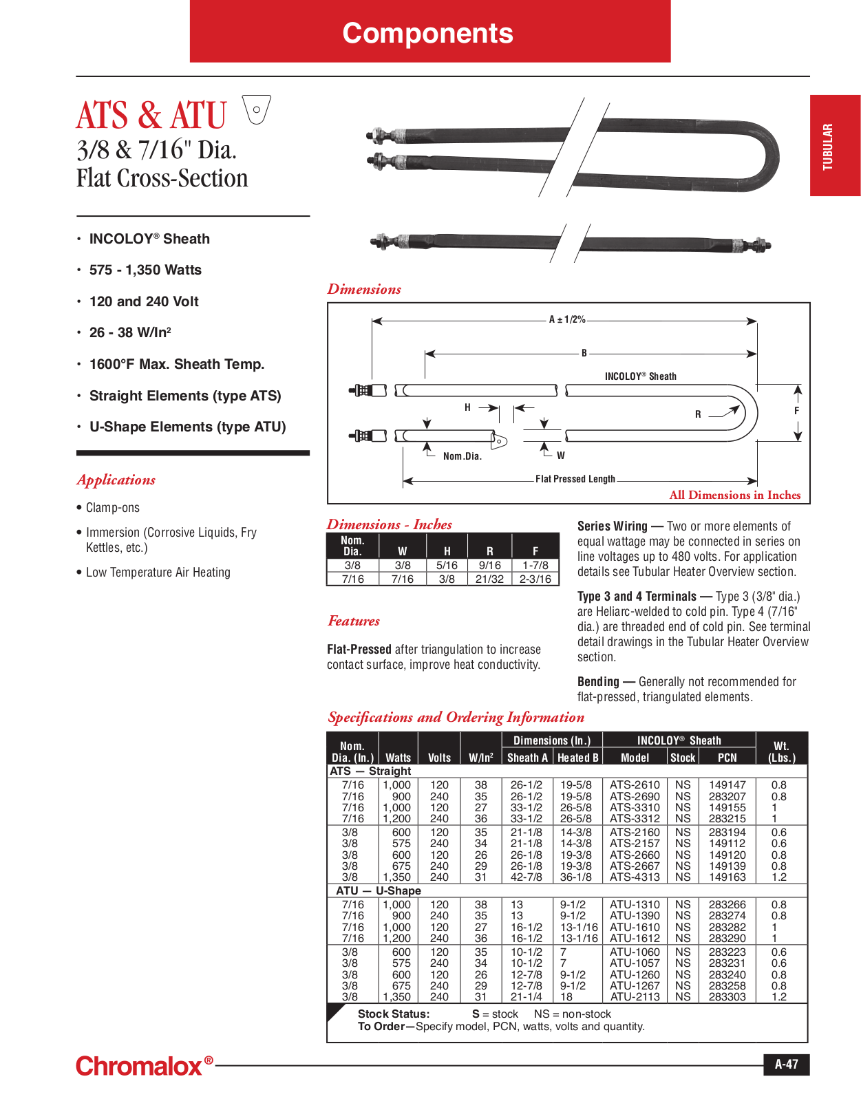 Chromalox ATS, ATU Catalog Page