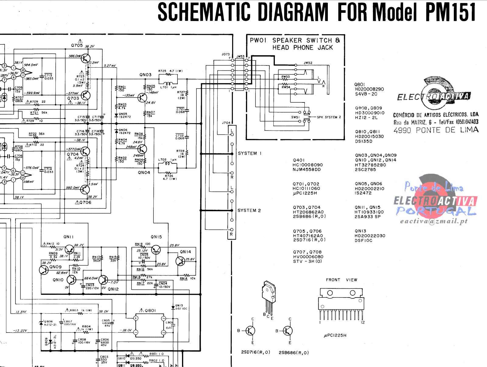 Marantz PM-151 Schematic