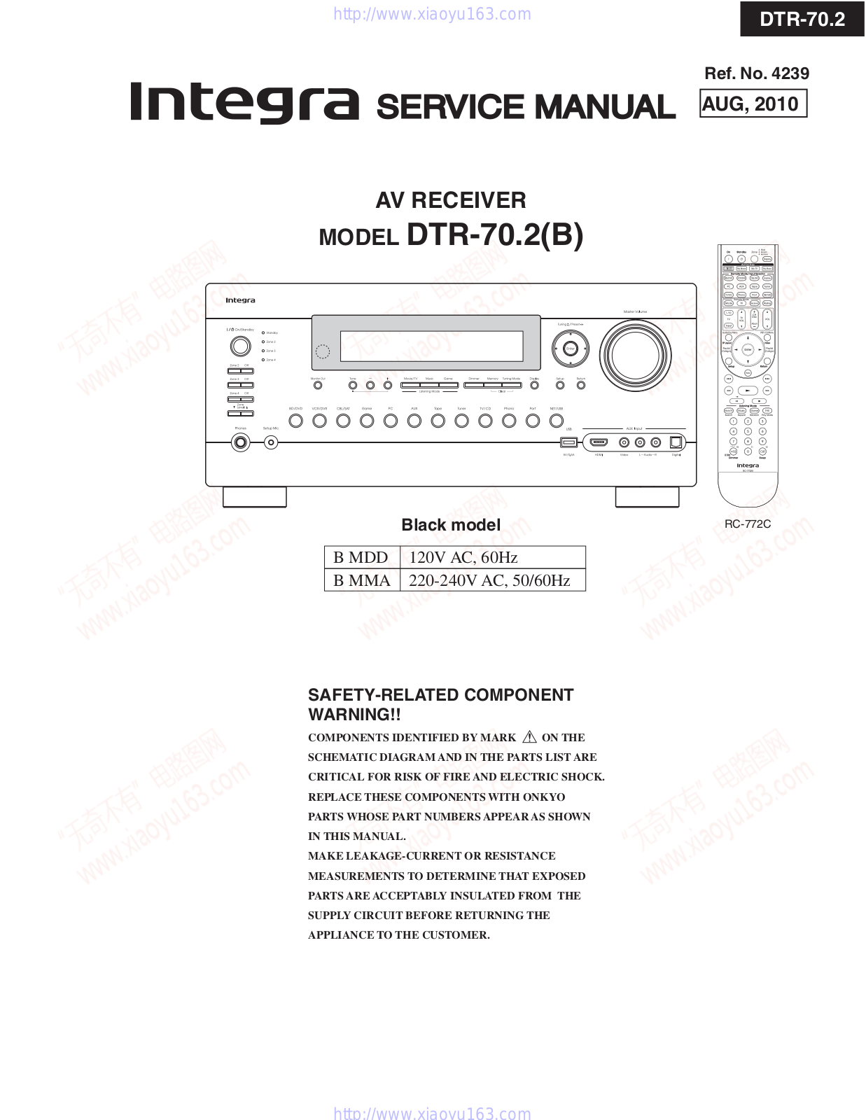 Integra DTR-70.2(B) Service Manual