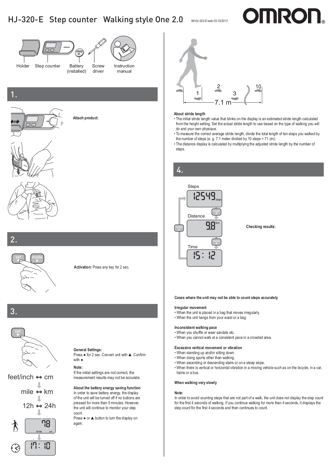 Omron HJ-320-E User Manual