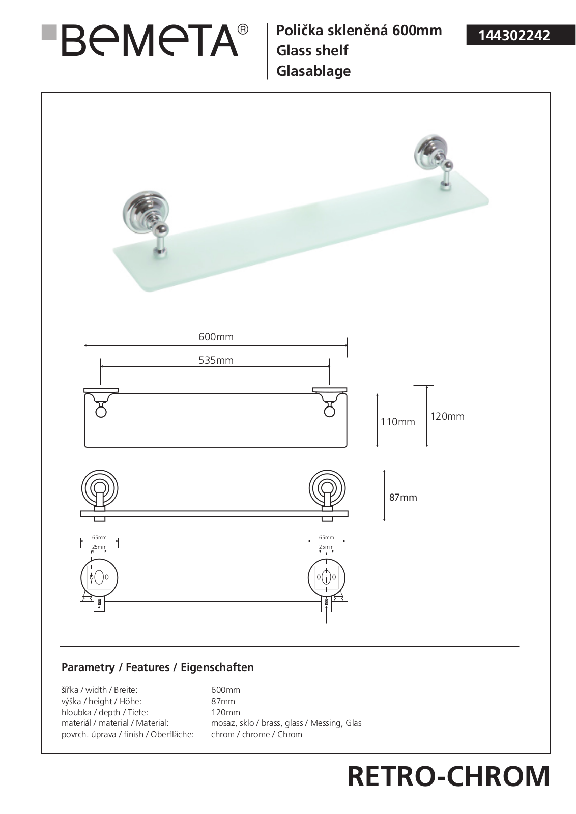 Bemeta RETRO - BRONZ 144302242 User guide - ManualMachine.com