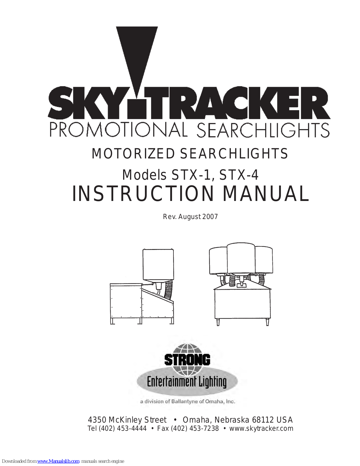 SkyTracker STX-1-2000, STX-1-4000, STX-4-2000, STX-4-4000 Instruction Manual