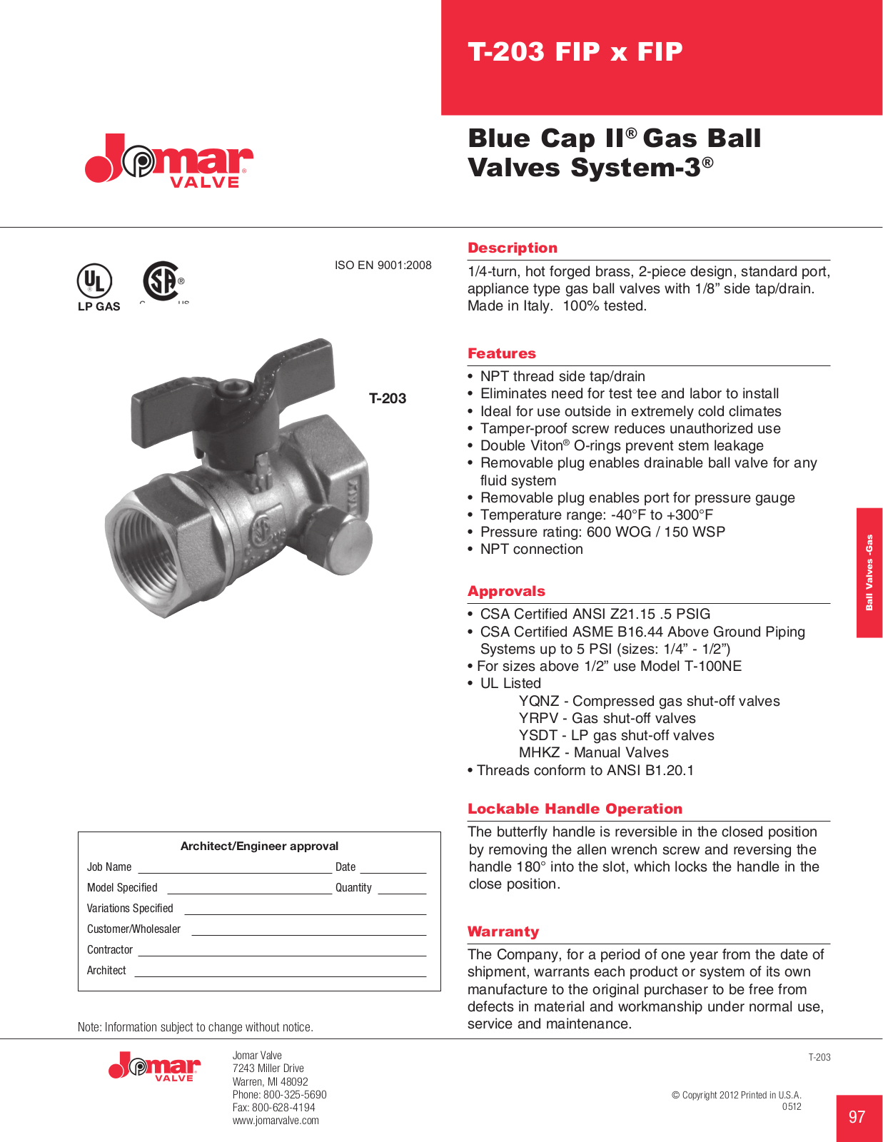 Jomar T-203 FIP User Manual