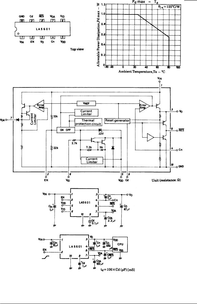 Sanyo LA5601 Specifications