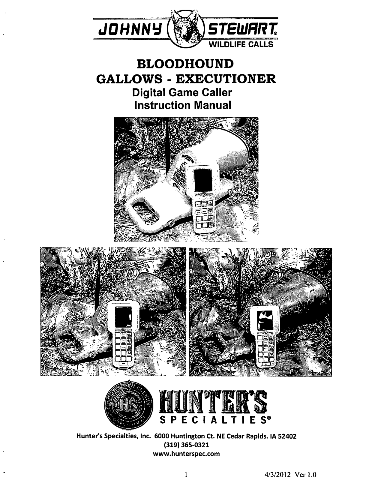 Hunter 146 s Specialties JS 2 User Manual