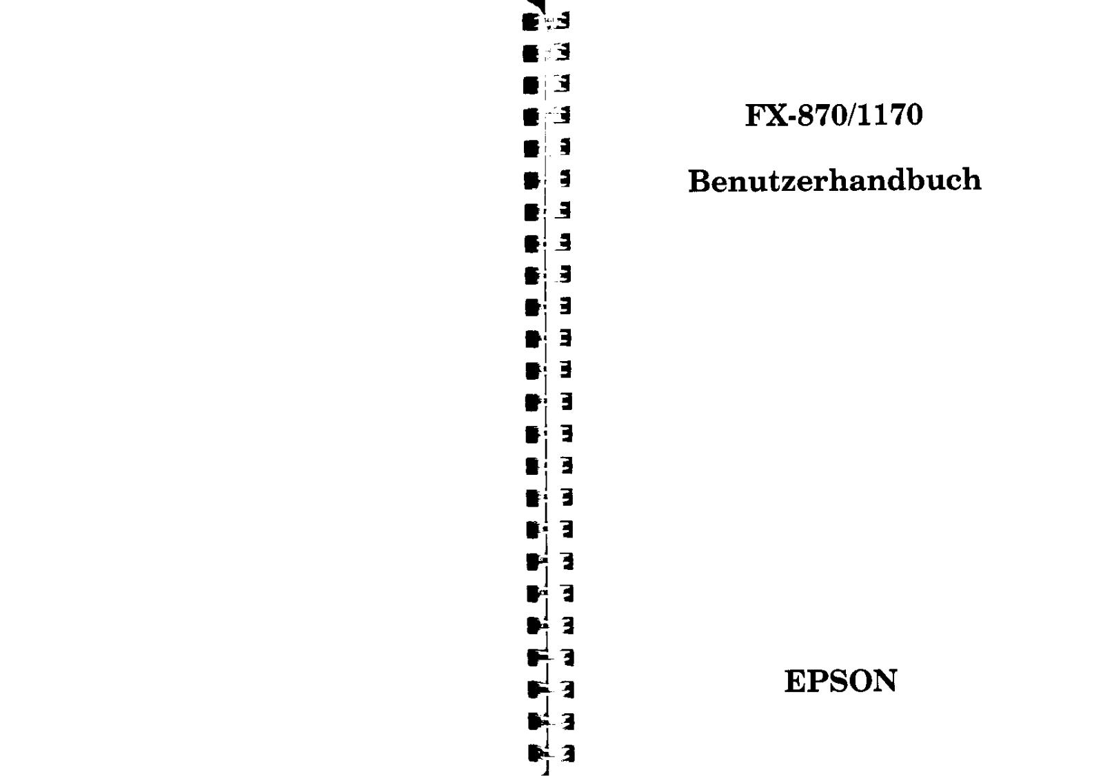 Epson FX-1170, FX-870 User Manual