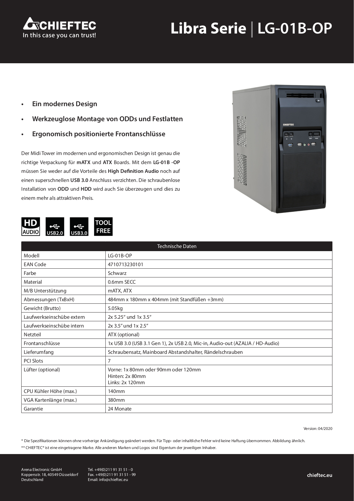 CHIEFTEC LG-01B-OP Datasheet - ManualMachine.com