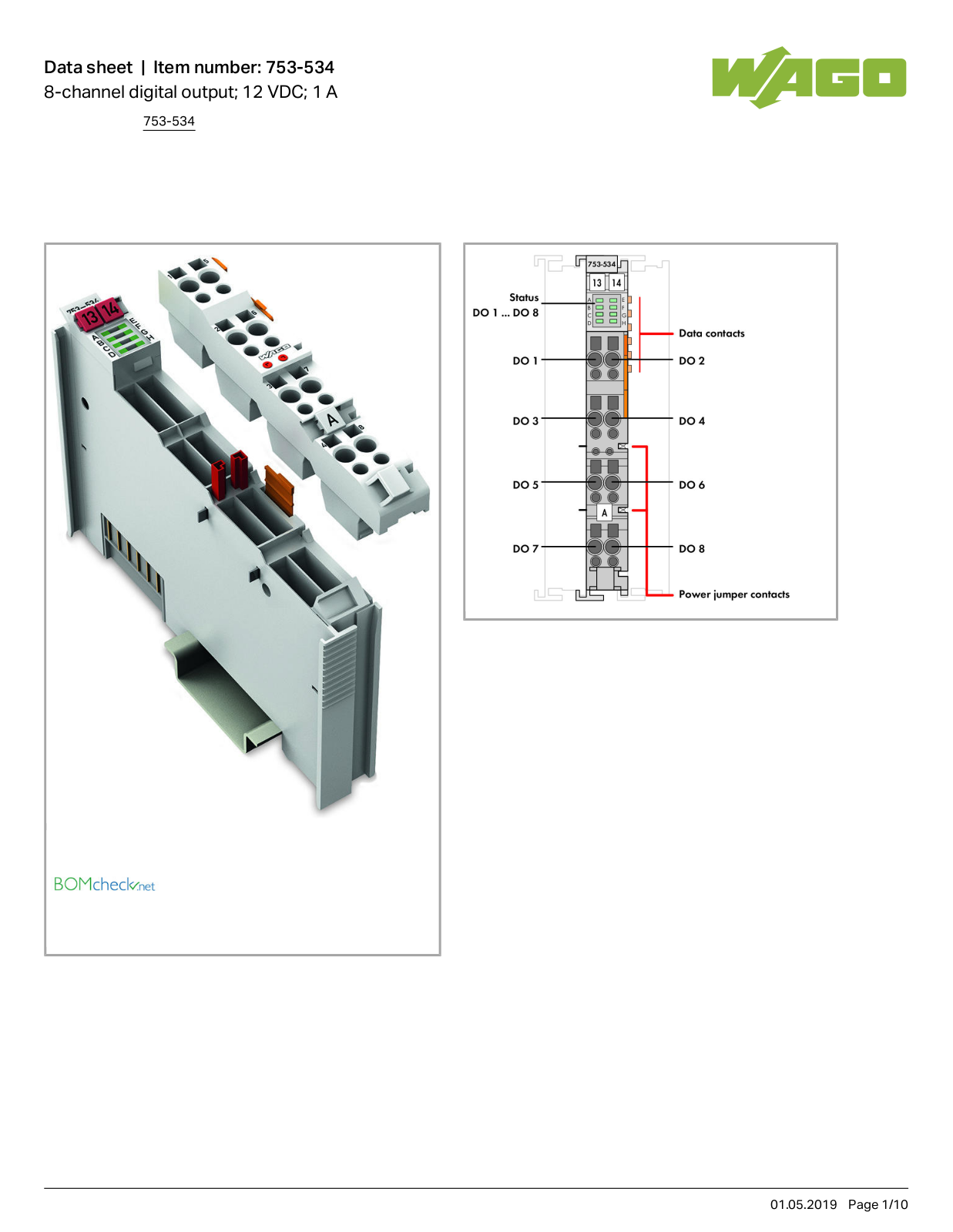 Wago 753-534 Data Sheet