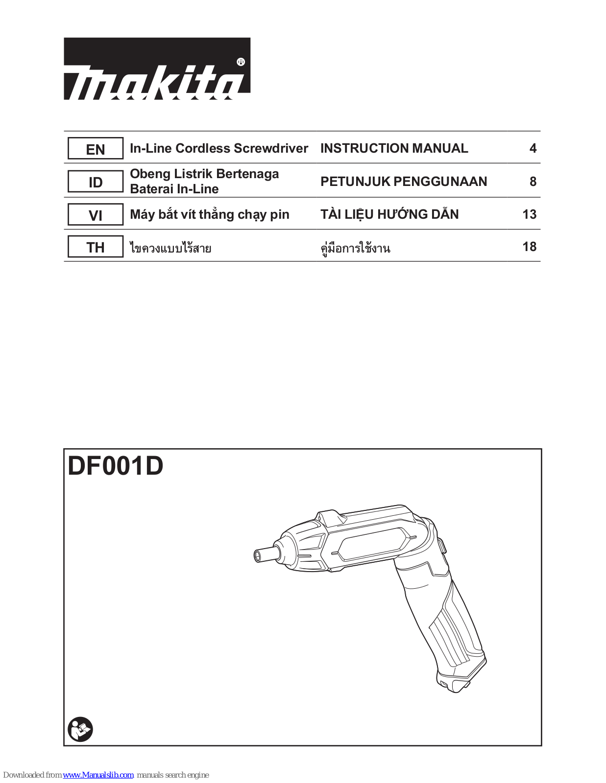 Makita DF001D Instruction Manual