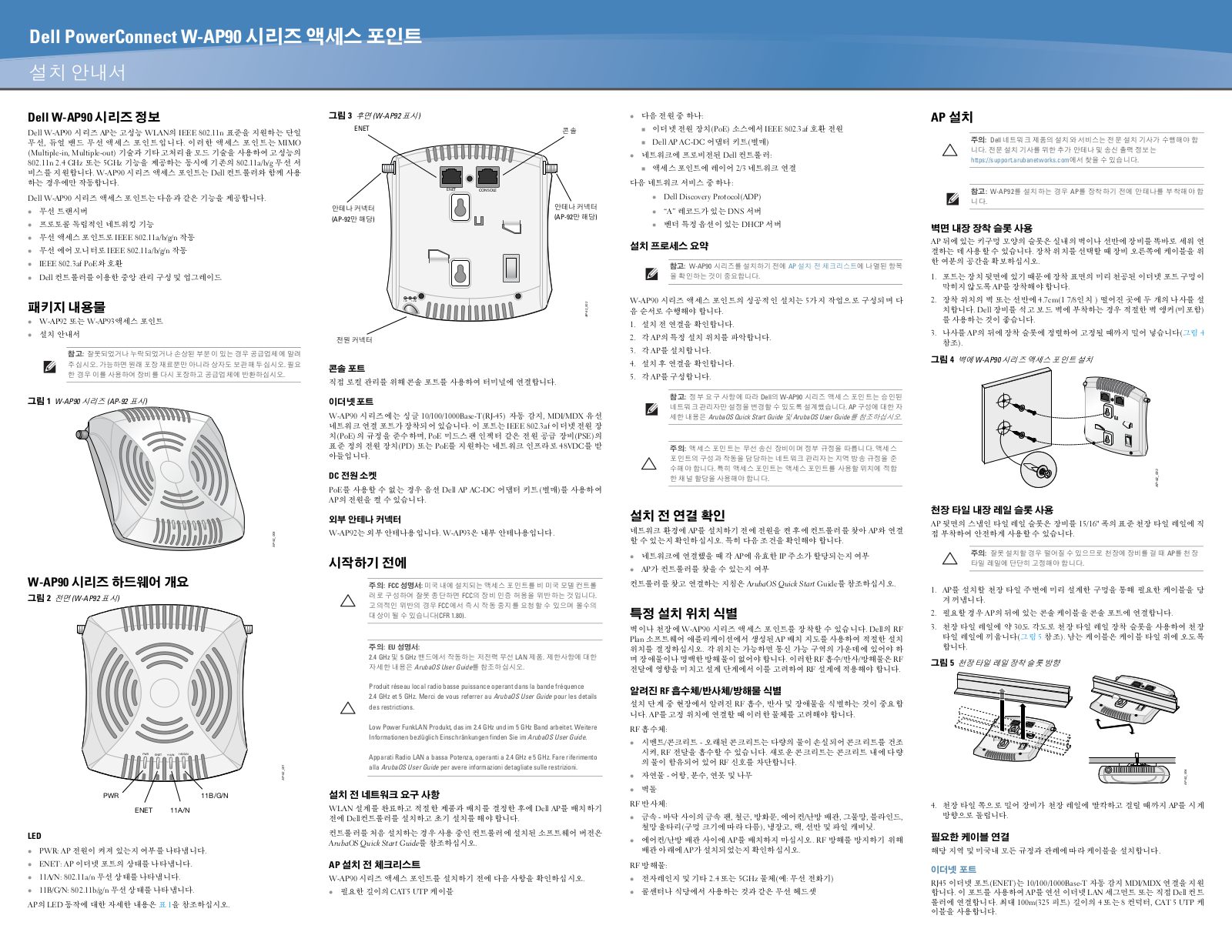 Dell W-AP92, W-AP93 User Manual