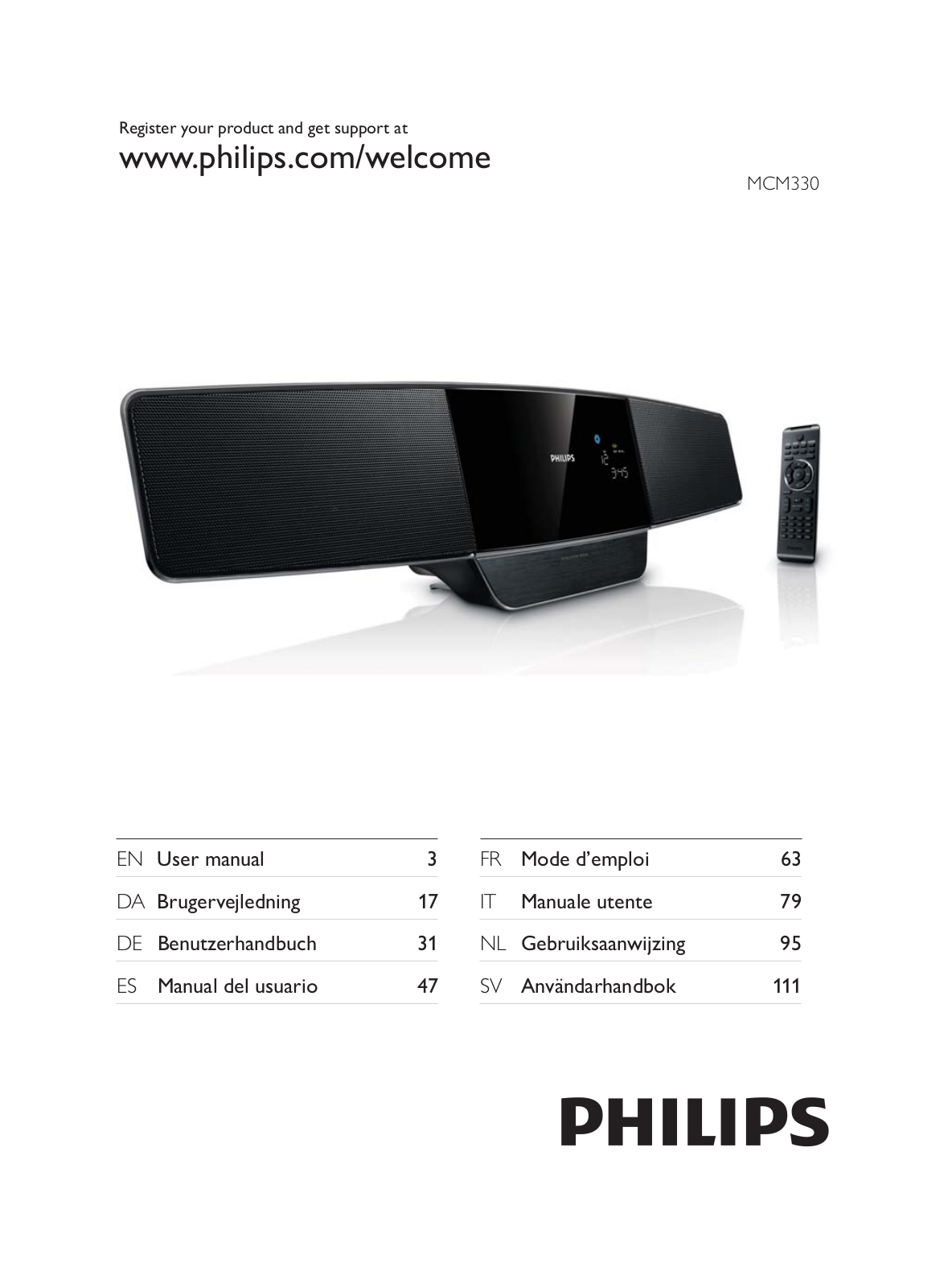 Philips MCM330 User manual