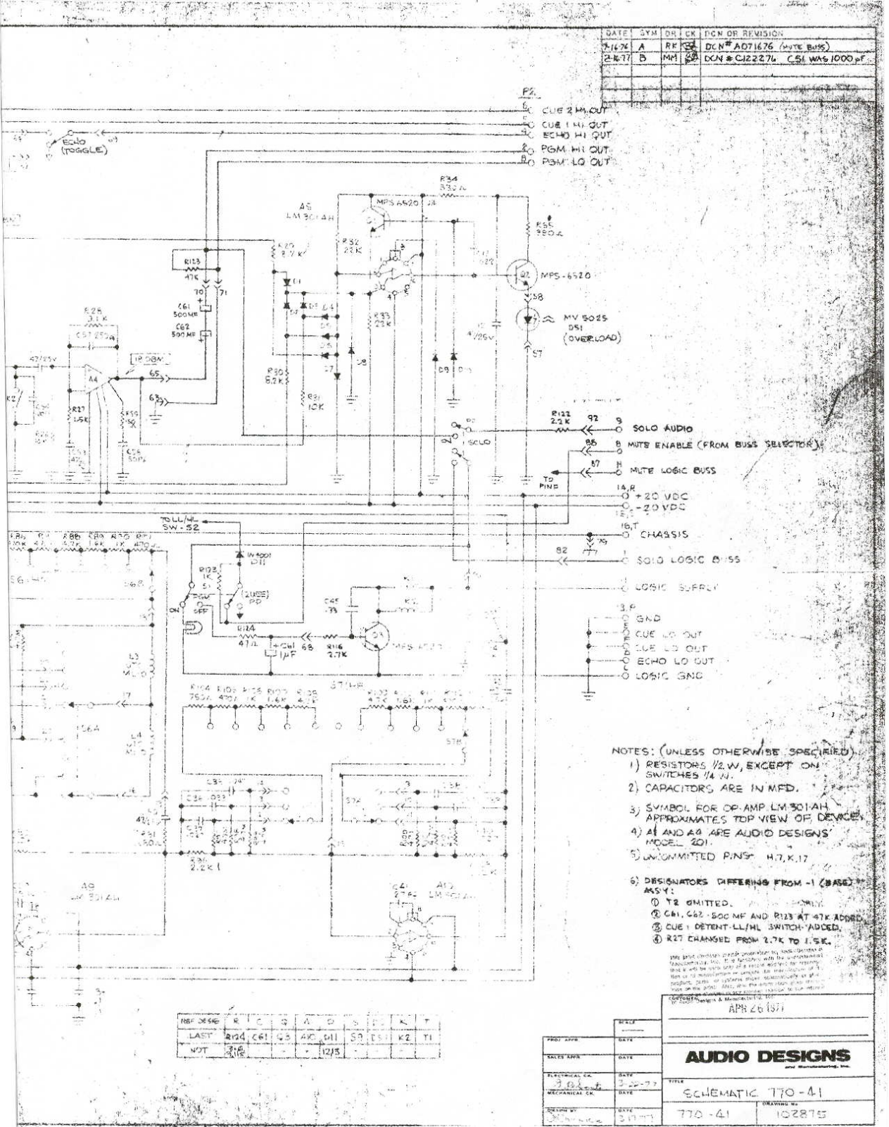 Audio Designs 770 Schematic - ManualMachine.com