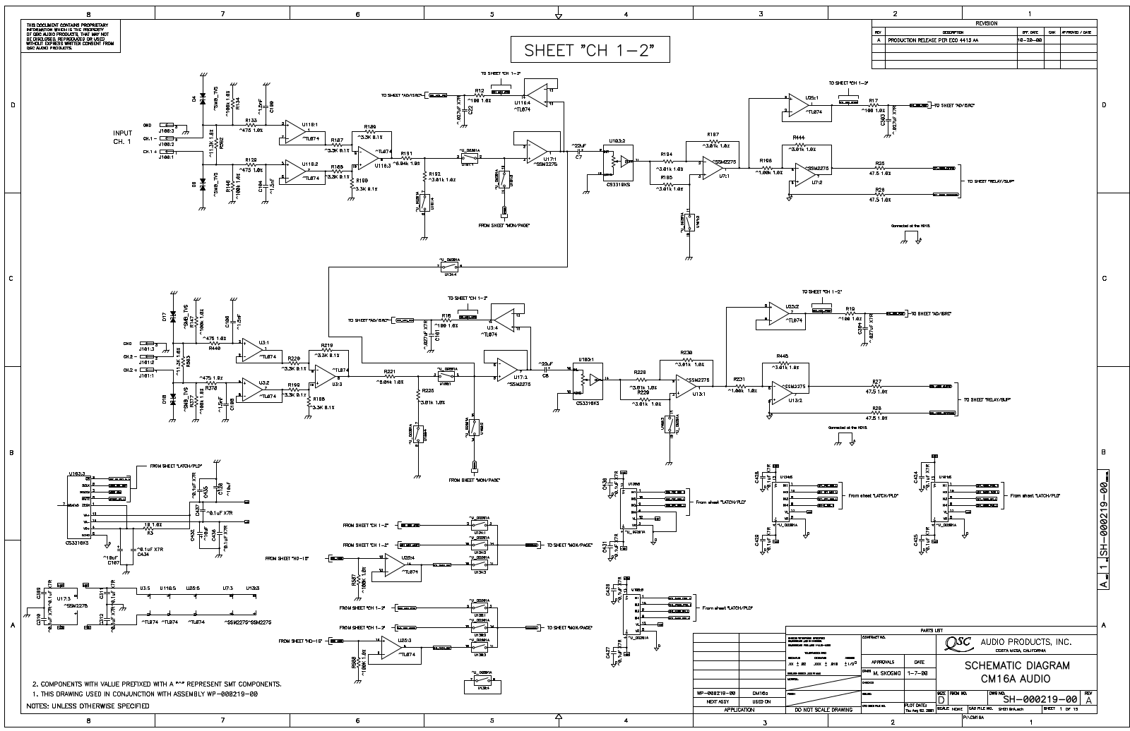 QSC CM-16-A Schematic