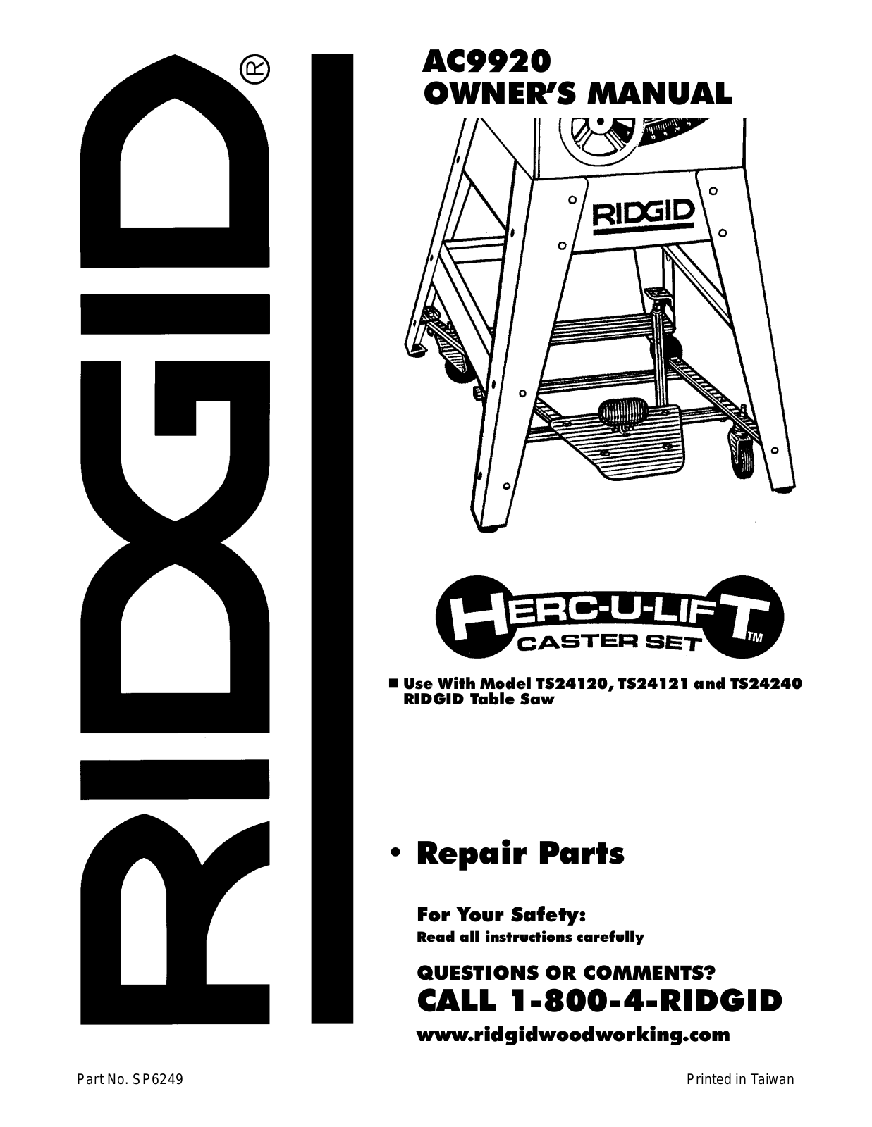 Ridgid AC99200 User Manual