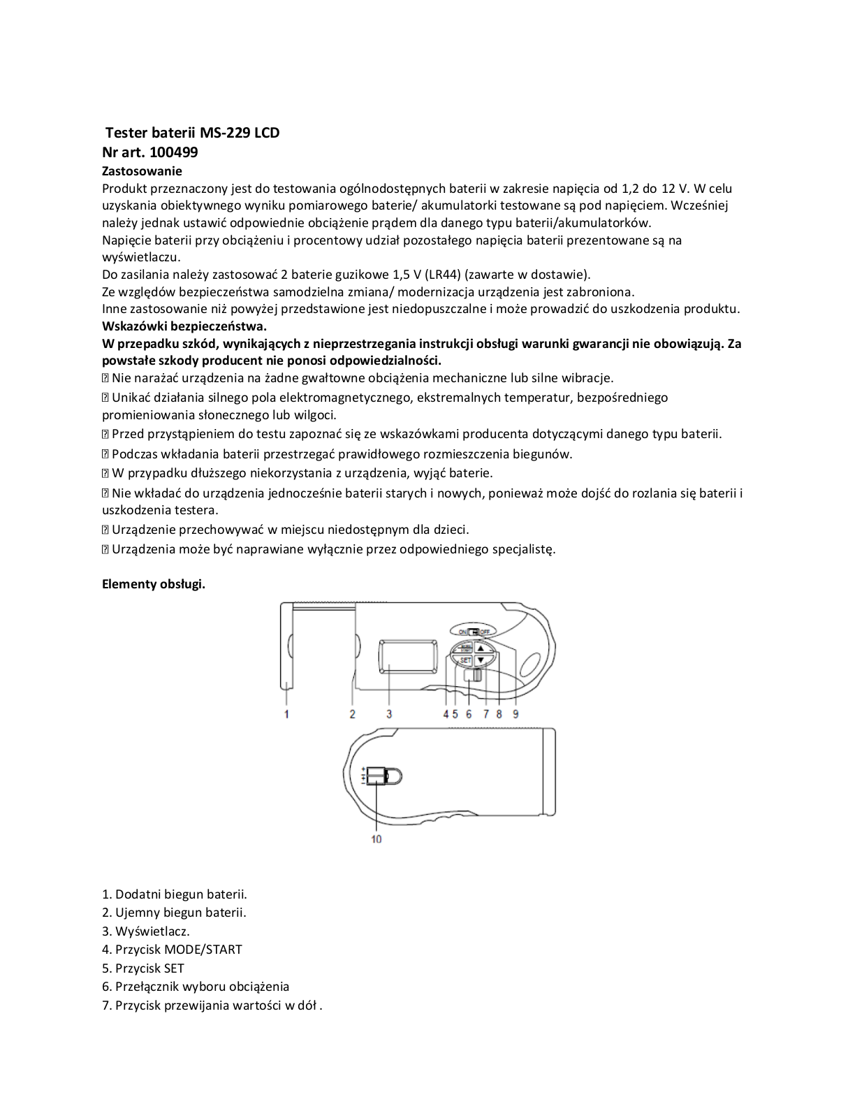 VOLTCRAFT MS-229 LCD User guide