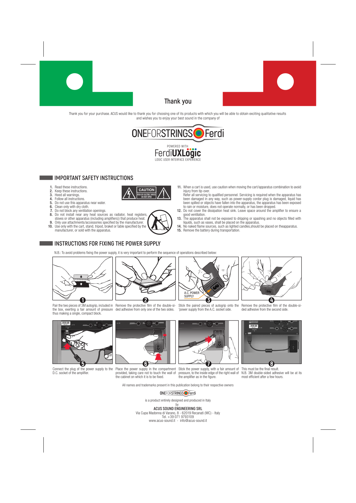 Acus One For Strings Ferdi, One For Strings 5 User guide - ManualMachine.com