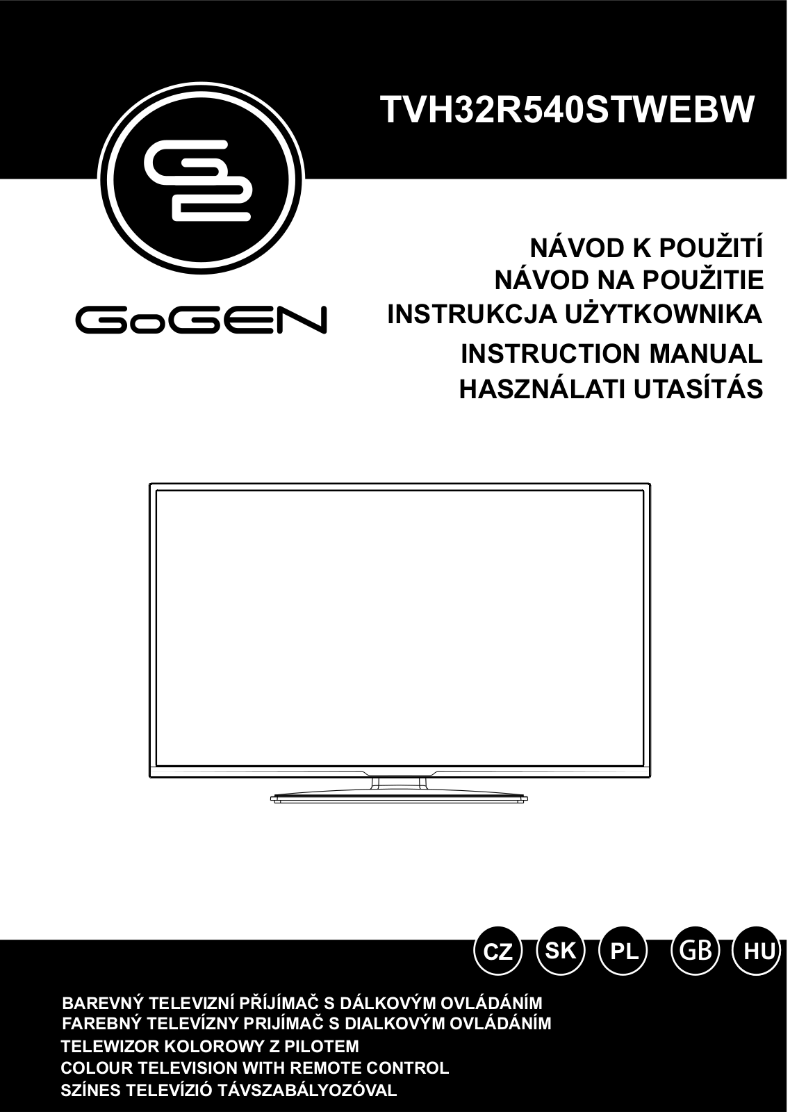 GoGEN TVH 32R540 STWEBW User Manual