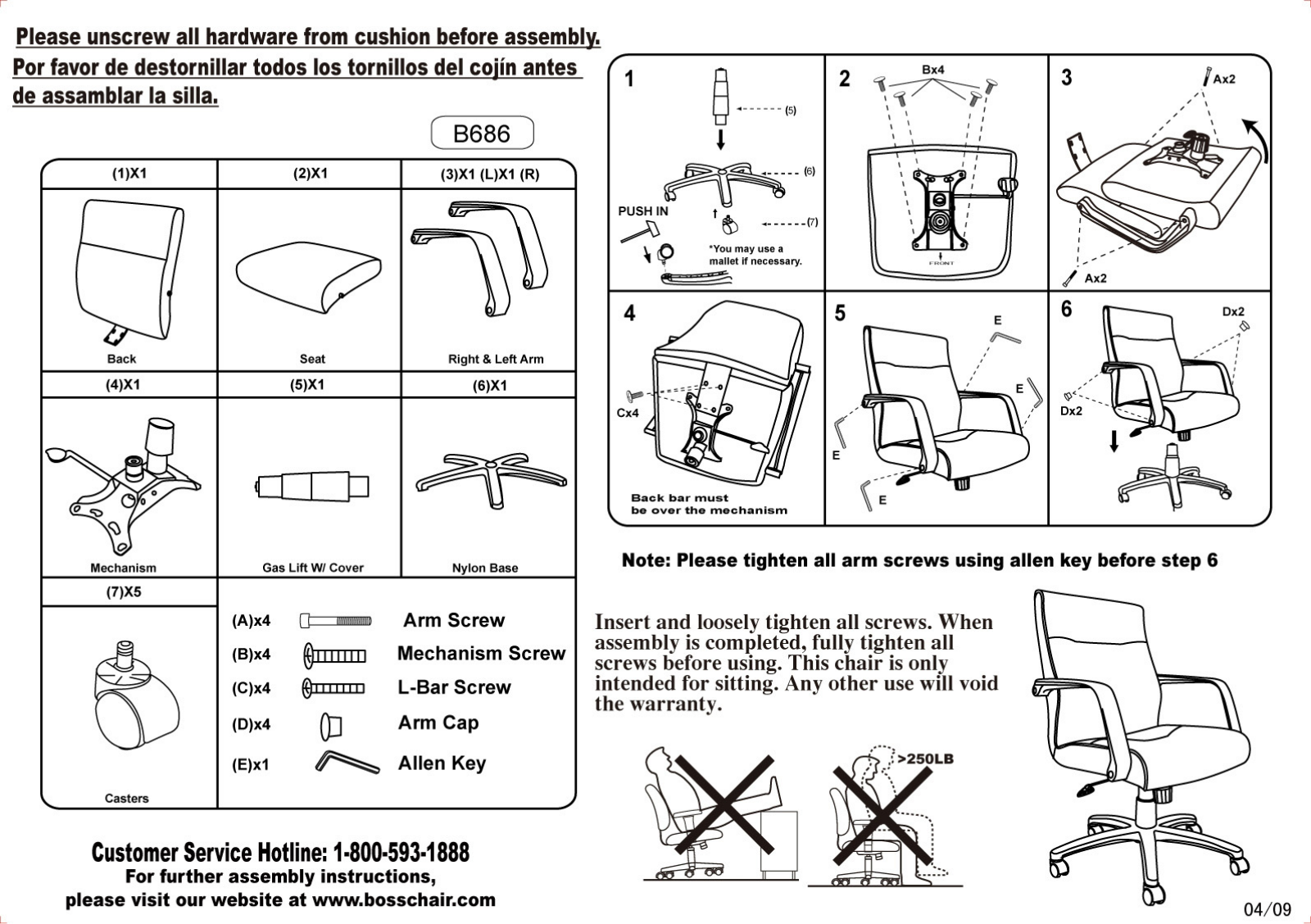 Boss B686 Assembly Guide