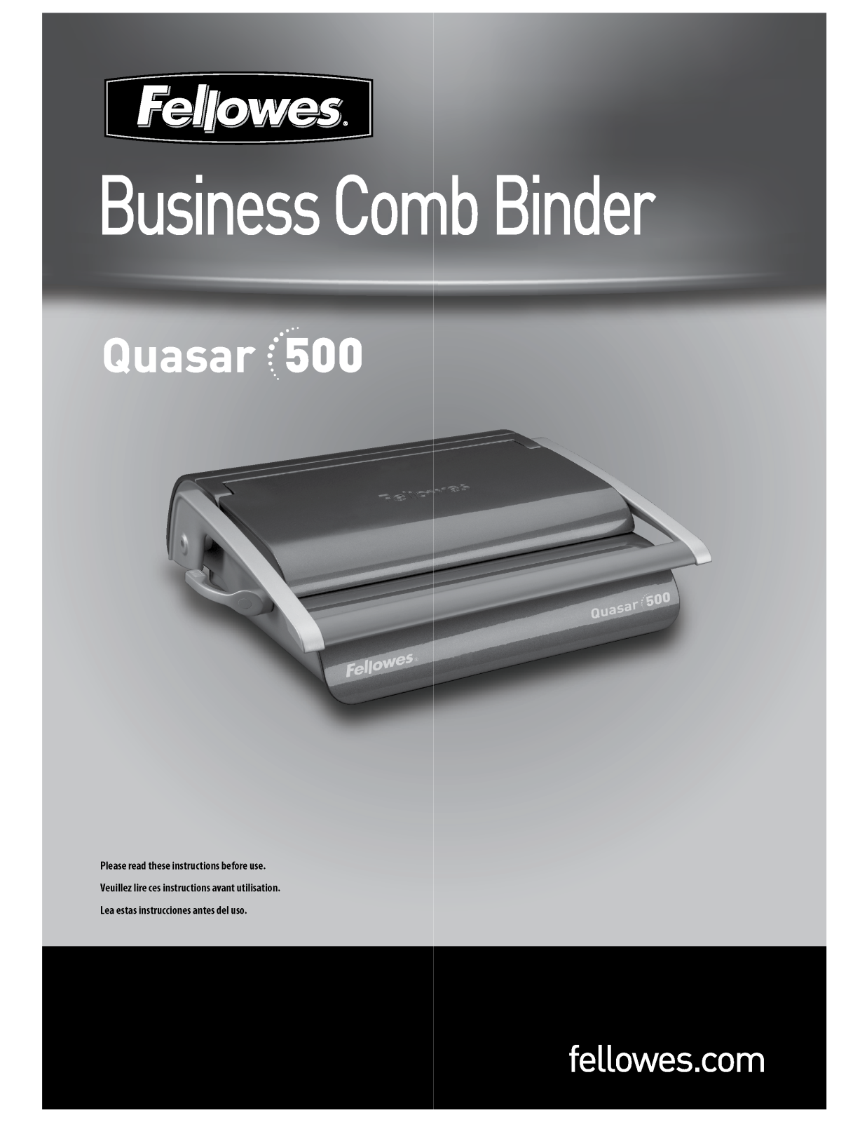 Fellowes QUASAR 500 User Manual