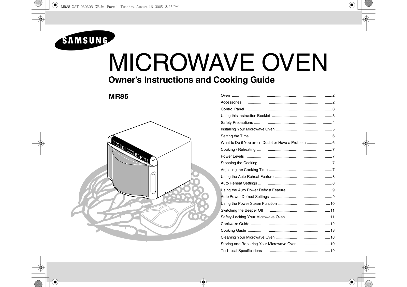 Samsung MR85 User Manual