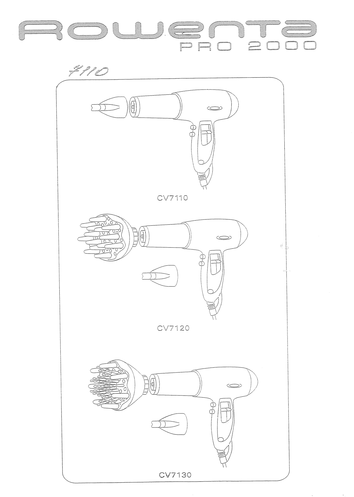 Rowenta CV 7110 User Manual