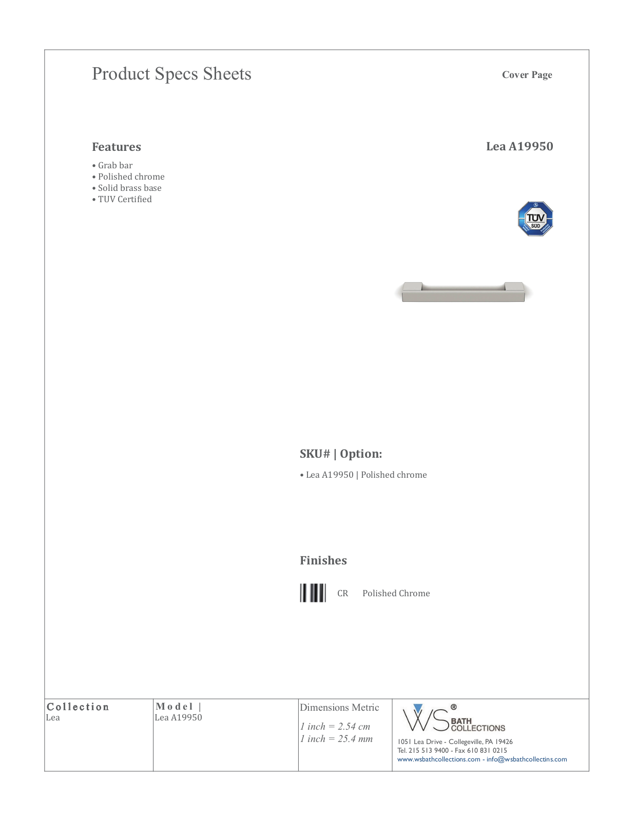 WS Bath Collections WSO3398 Specification - ManualMachine.com