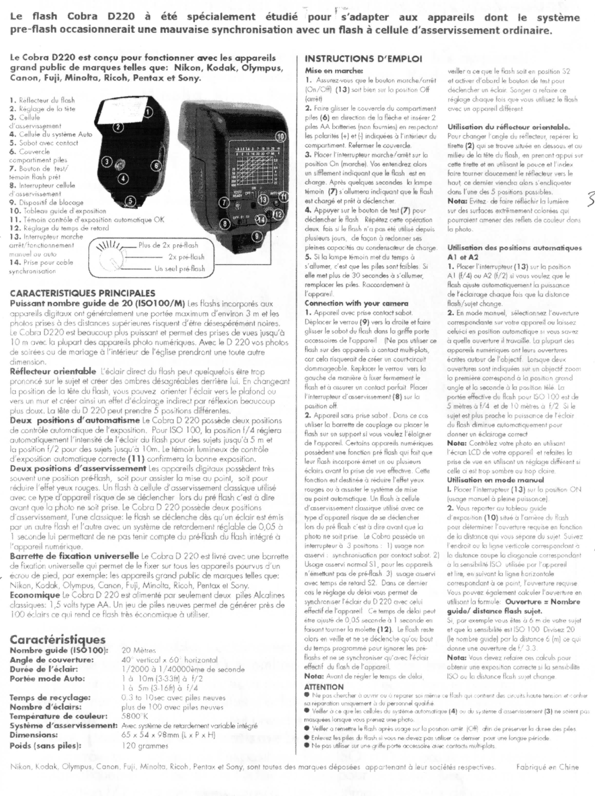 COBRA D220 User Manual