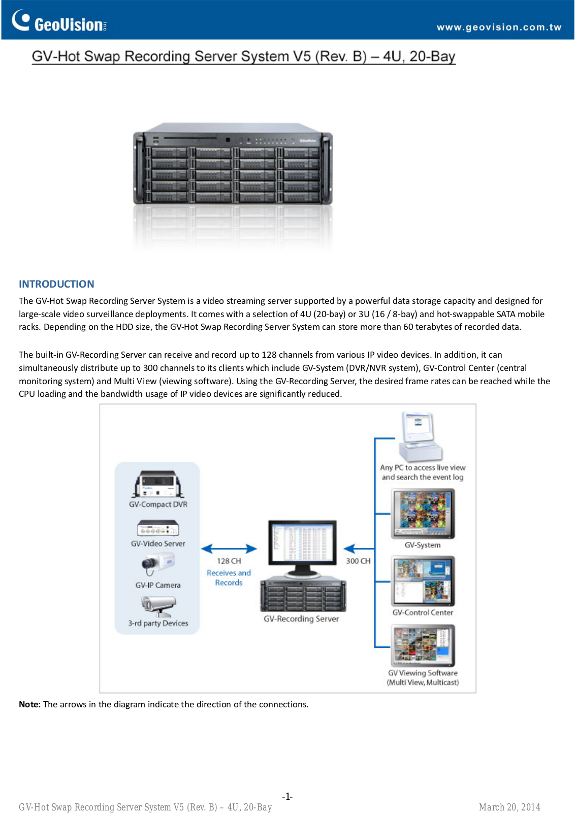 GeoVision Hot Swap Recording Server System V5 User Manual