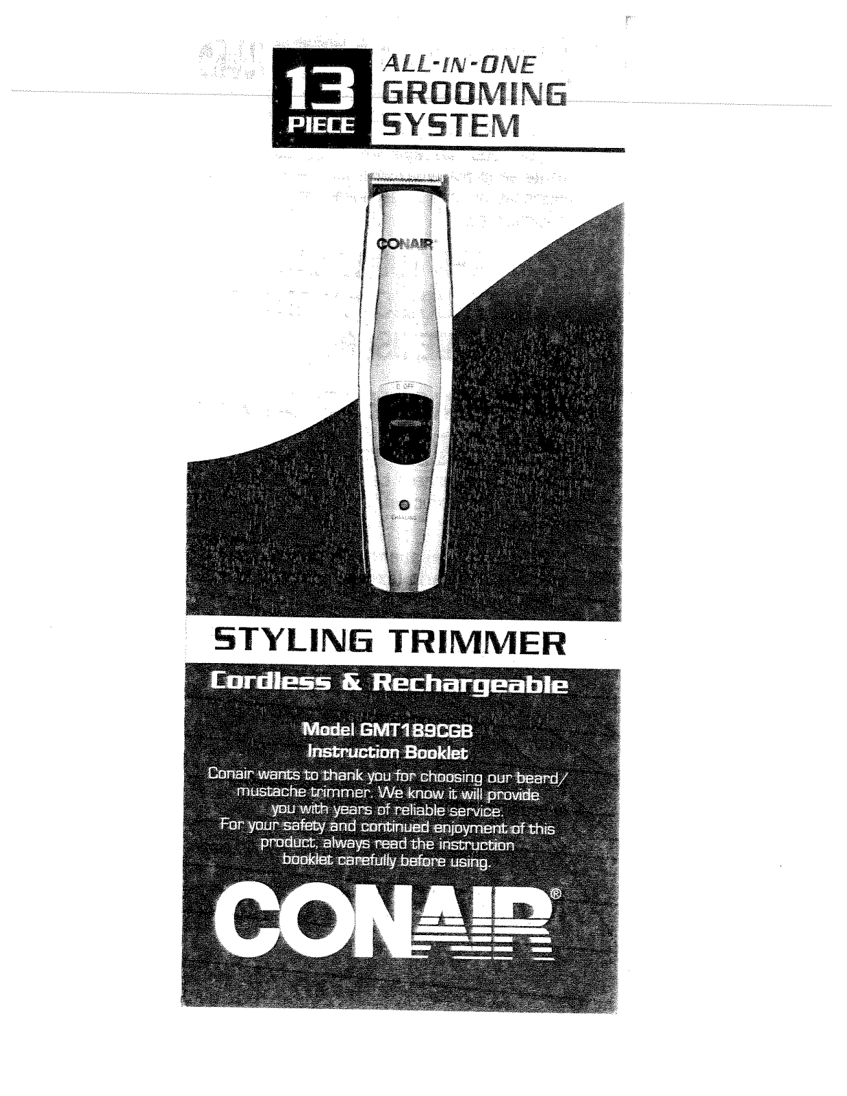 Conair GMT189CGB User Manual