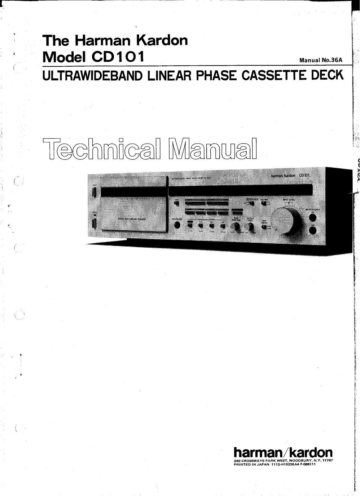 Harman Kardon CD-101 Service manual