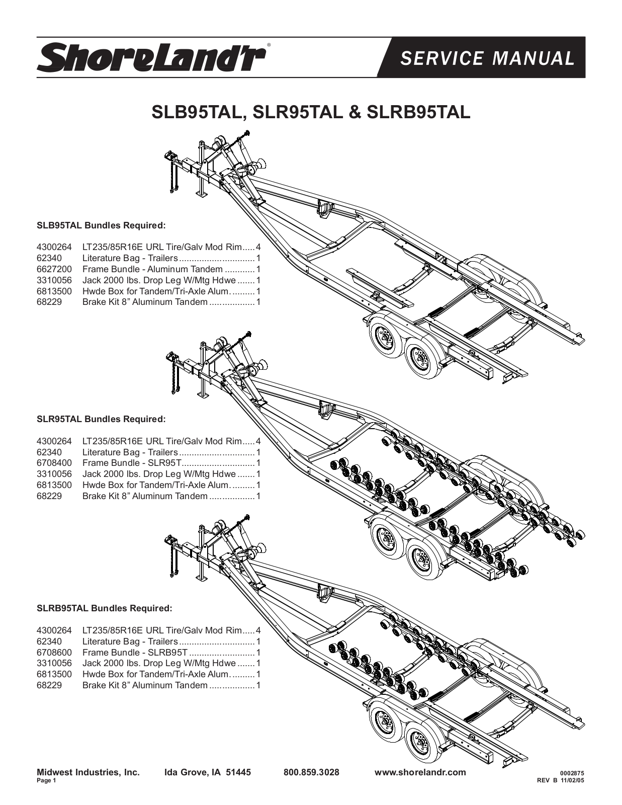 ShoreLand'r SLB95TAL User Manual