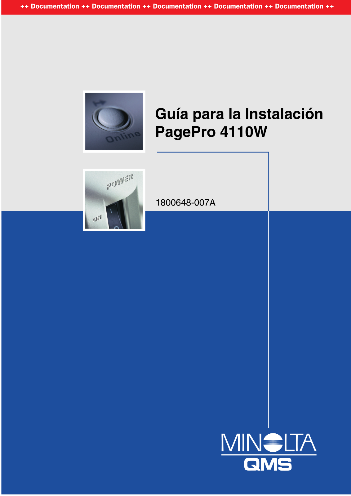 KONICA MINOLTA PagePro 4100W Installation Guide