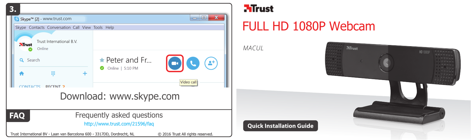 Trust MACUL FULL HD 1080P User Manual