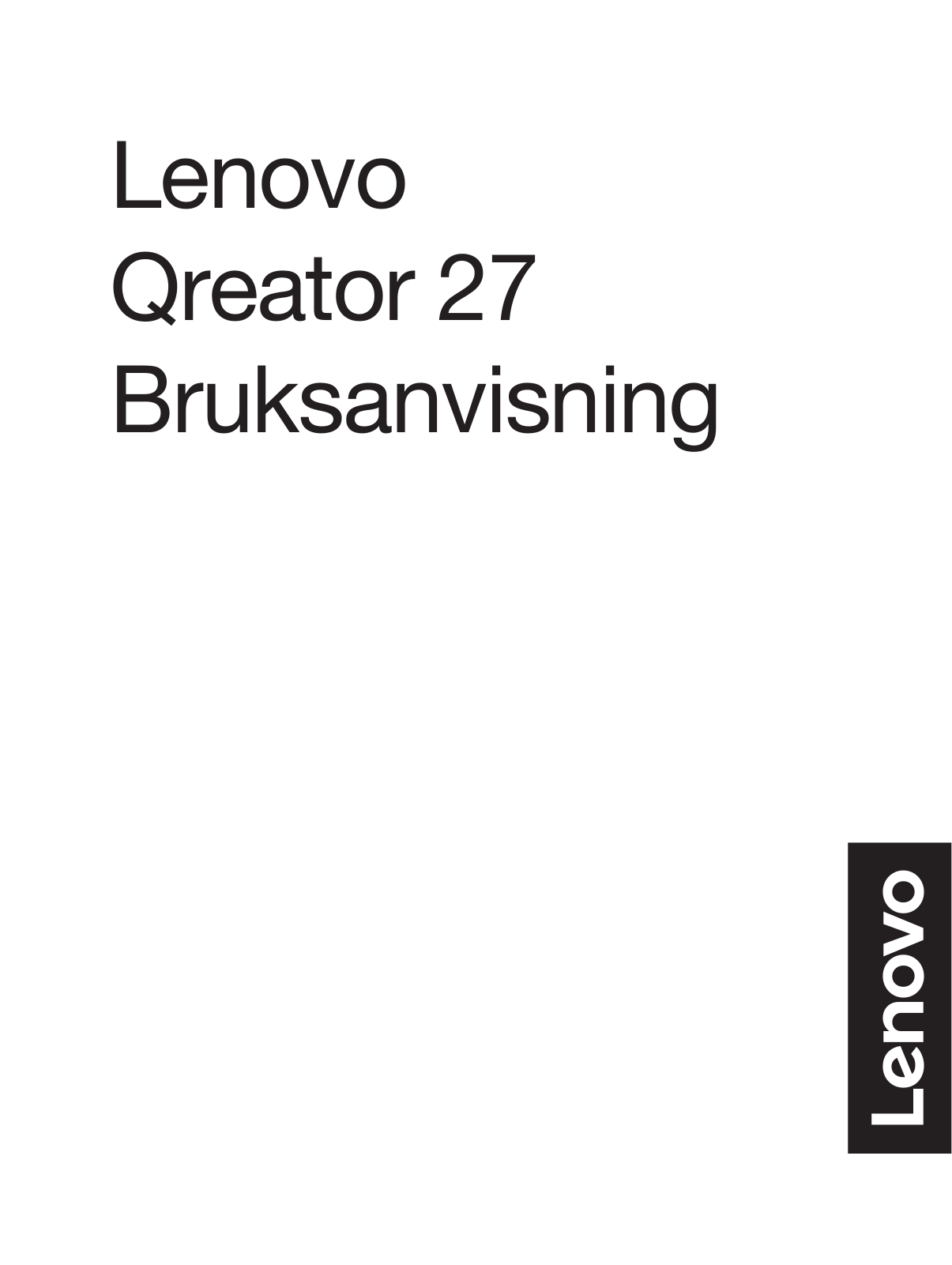 Lenovo Qreator 27 User Guide