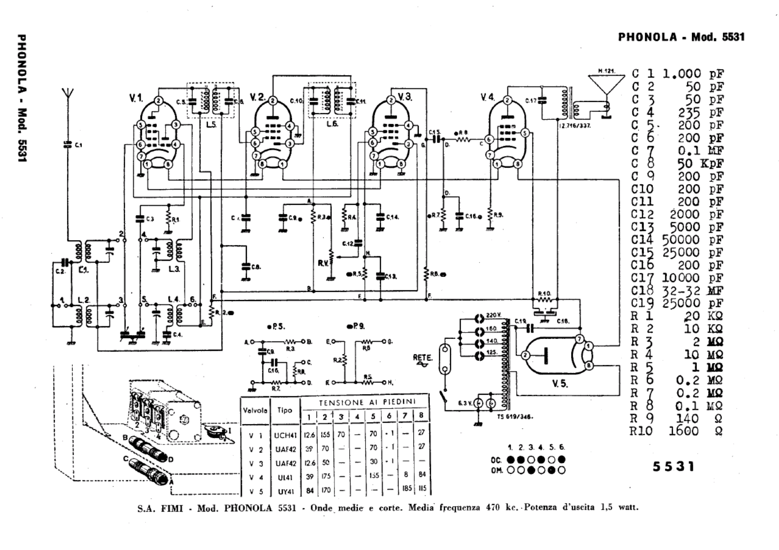 Phonola 5531 schematic - ManualMachine.com