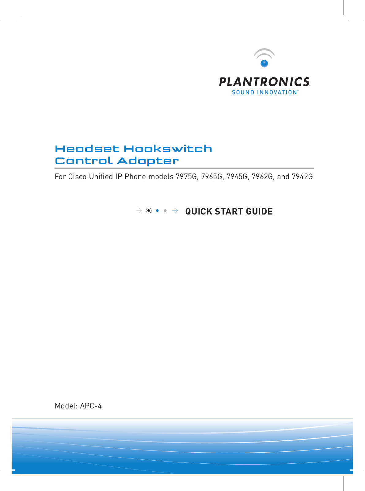 Plantronics APC-4 User Manual