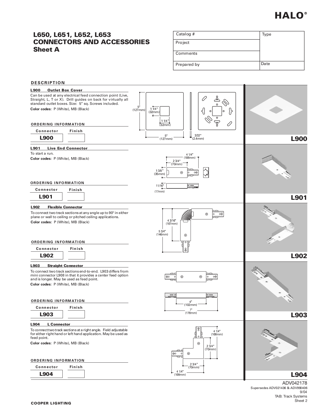 Cooper Lighting L900, L904 User Manual