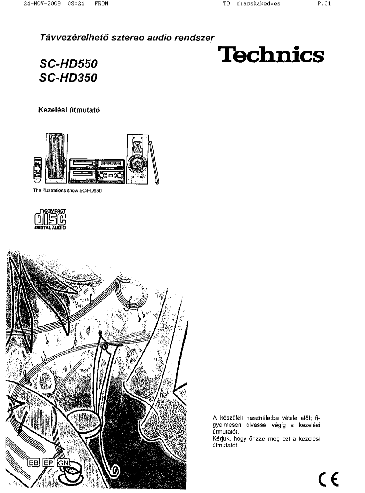 TECHNICS SC-HD550, SC-HD350 User Manual