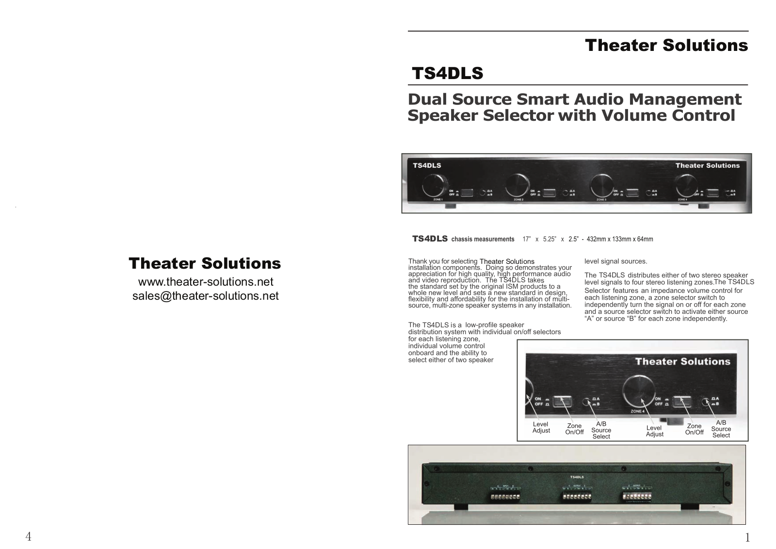 Theater-Solutions TS4DLS User Manual