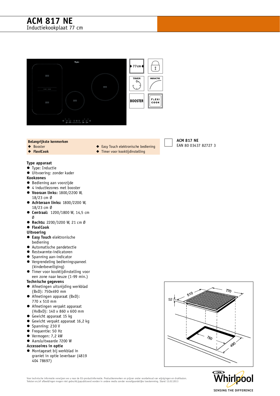 Whirlpool ACM 817/NE INSTRUCTION FOR USE