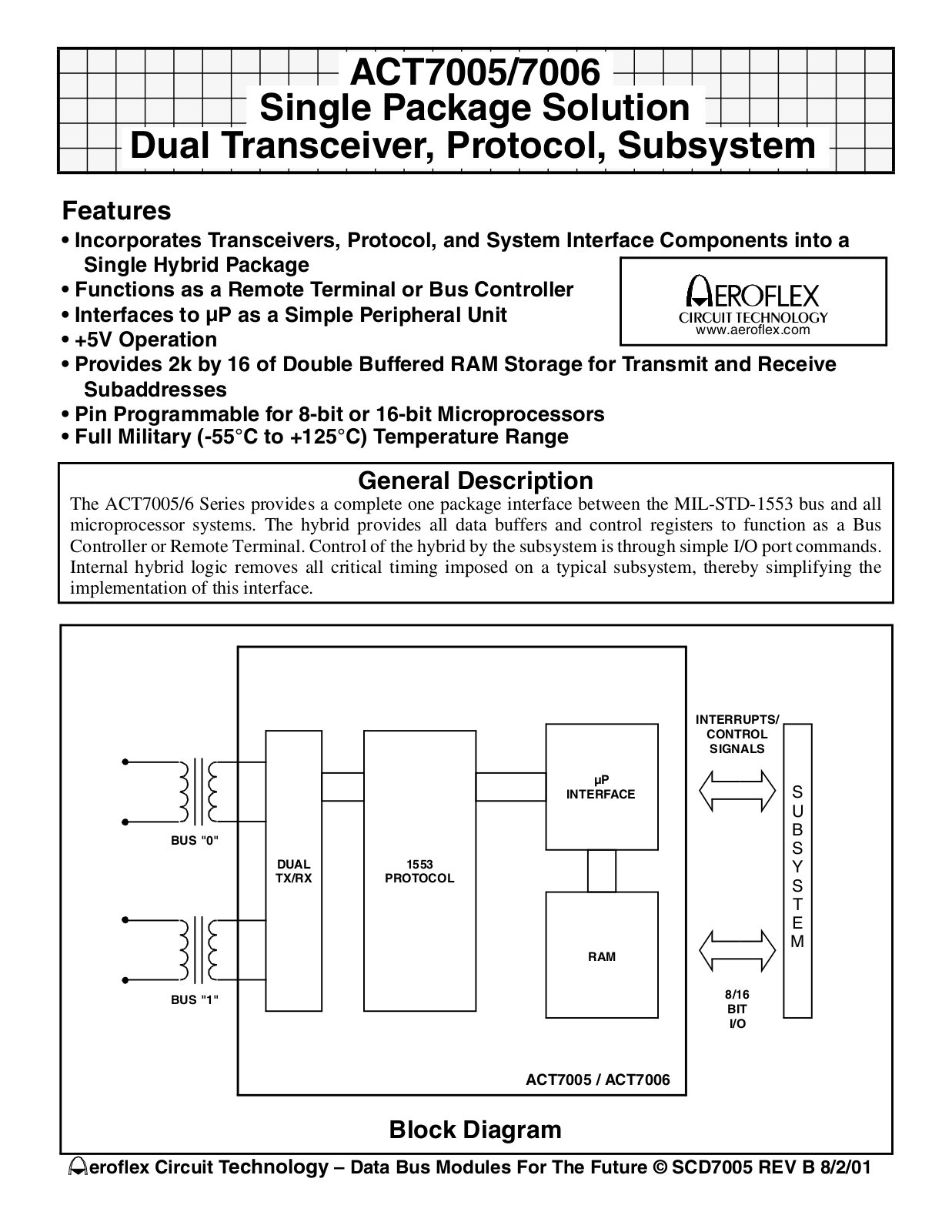 ACT ACT7006, ACT7005 Datasheet