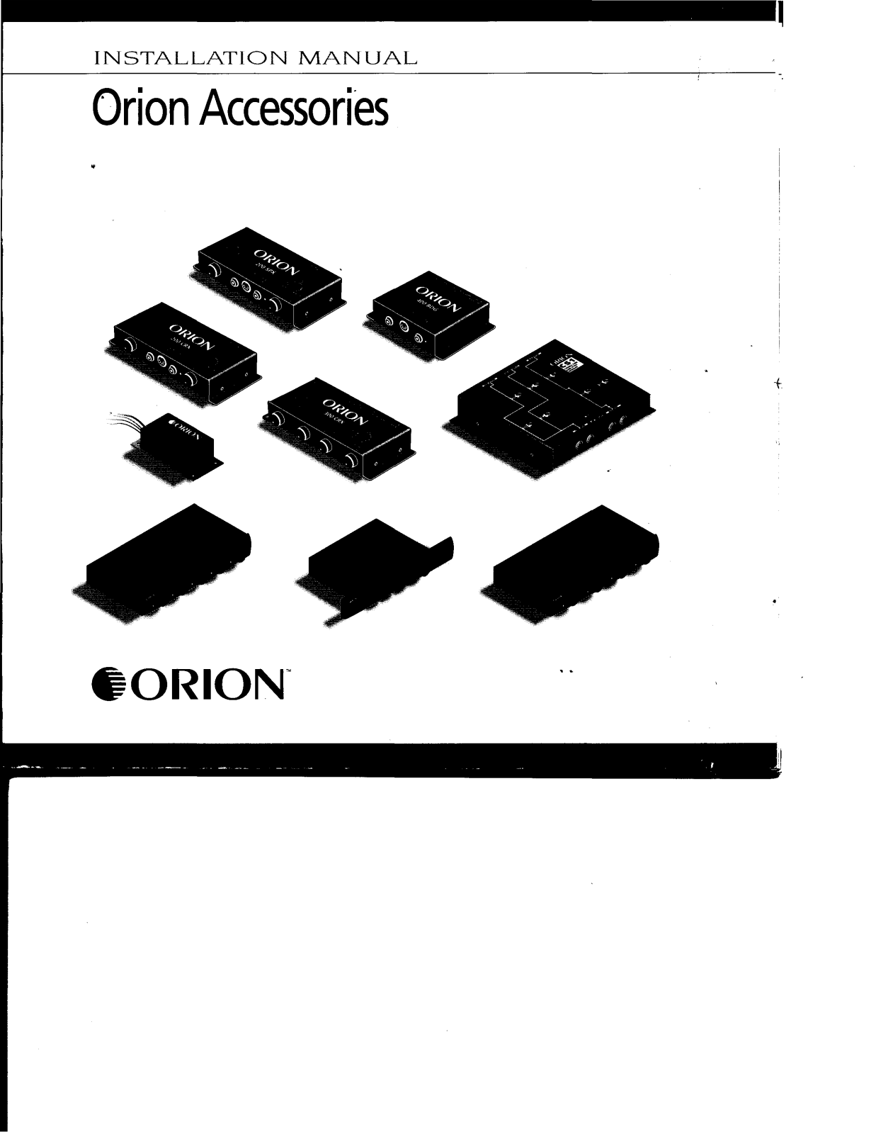 ORION 200SPX, 200CRX Installation Manual