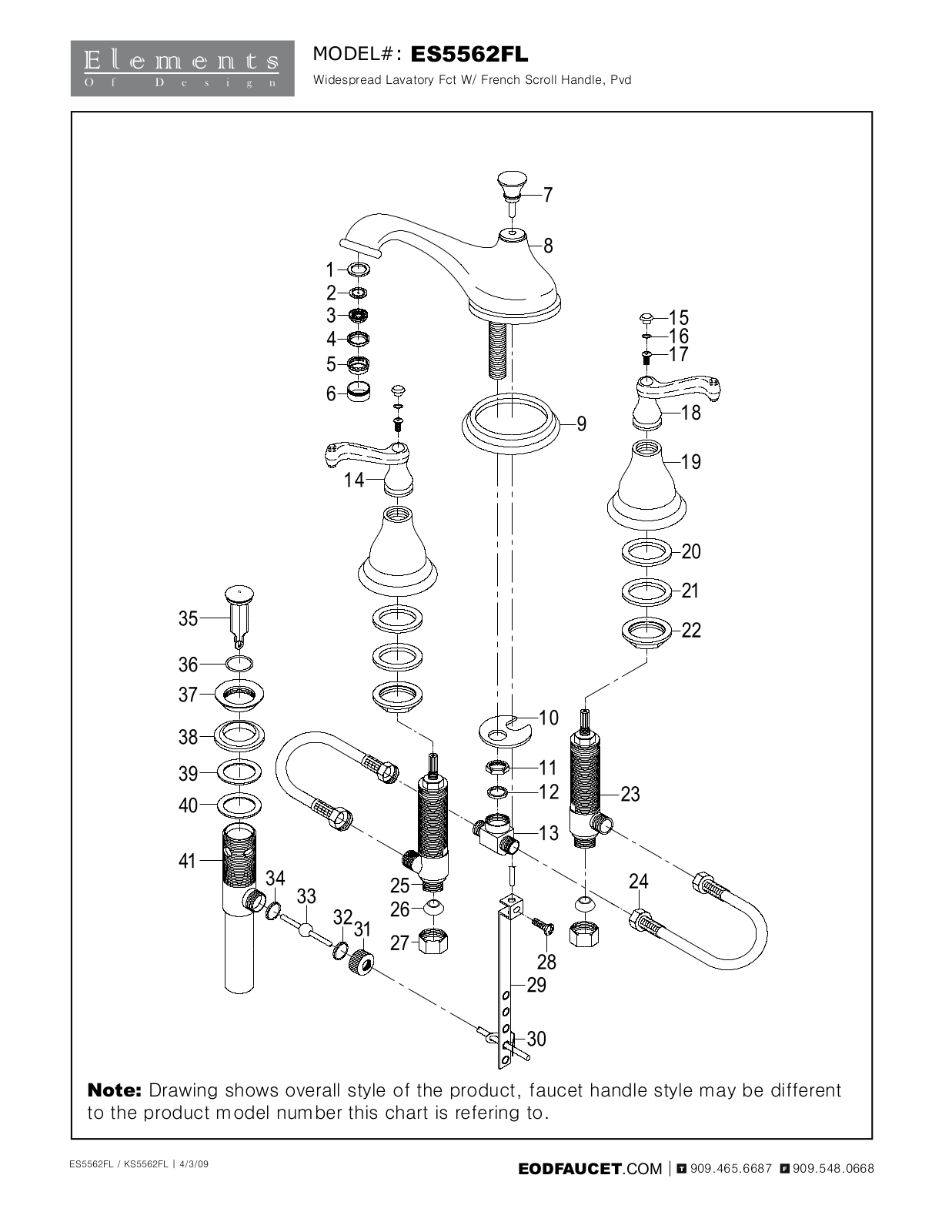 Elements of Design EDE1135 Service Parts - ManualMachine.com