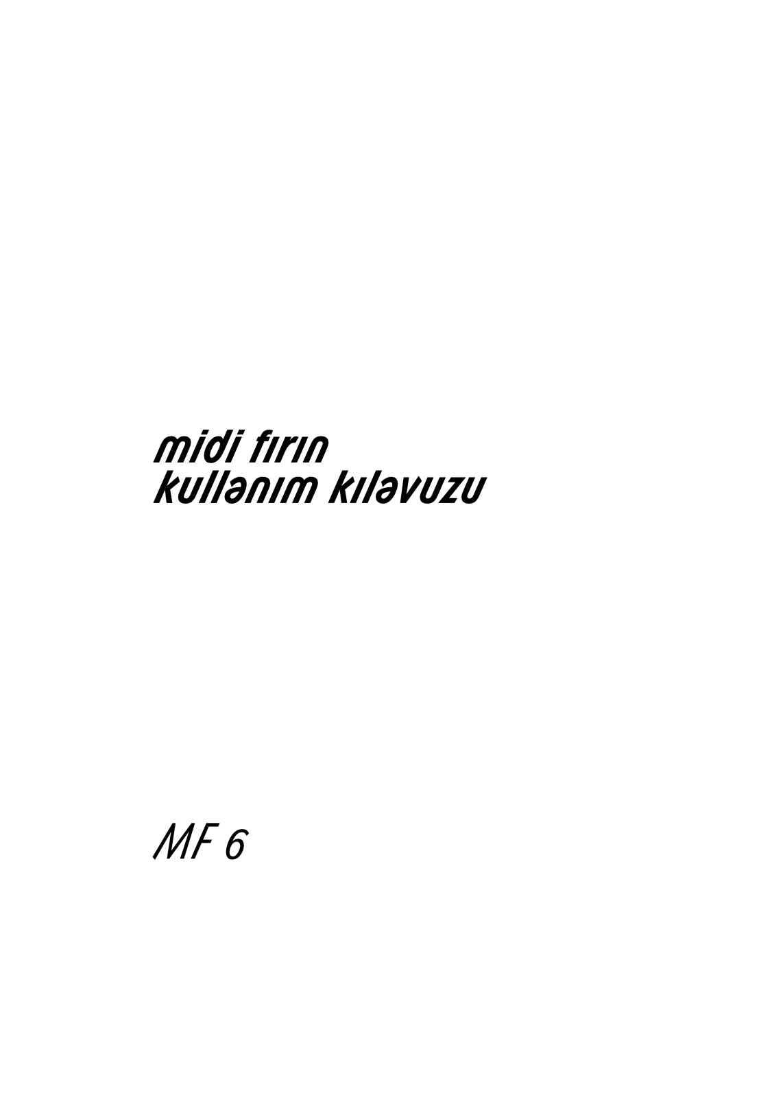 Arçelik MF6 User manual - ManualMachine.com