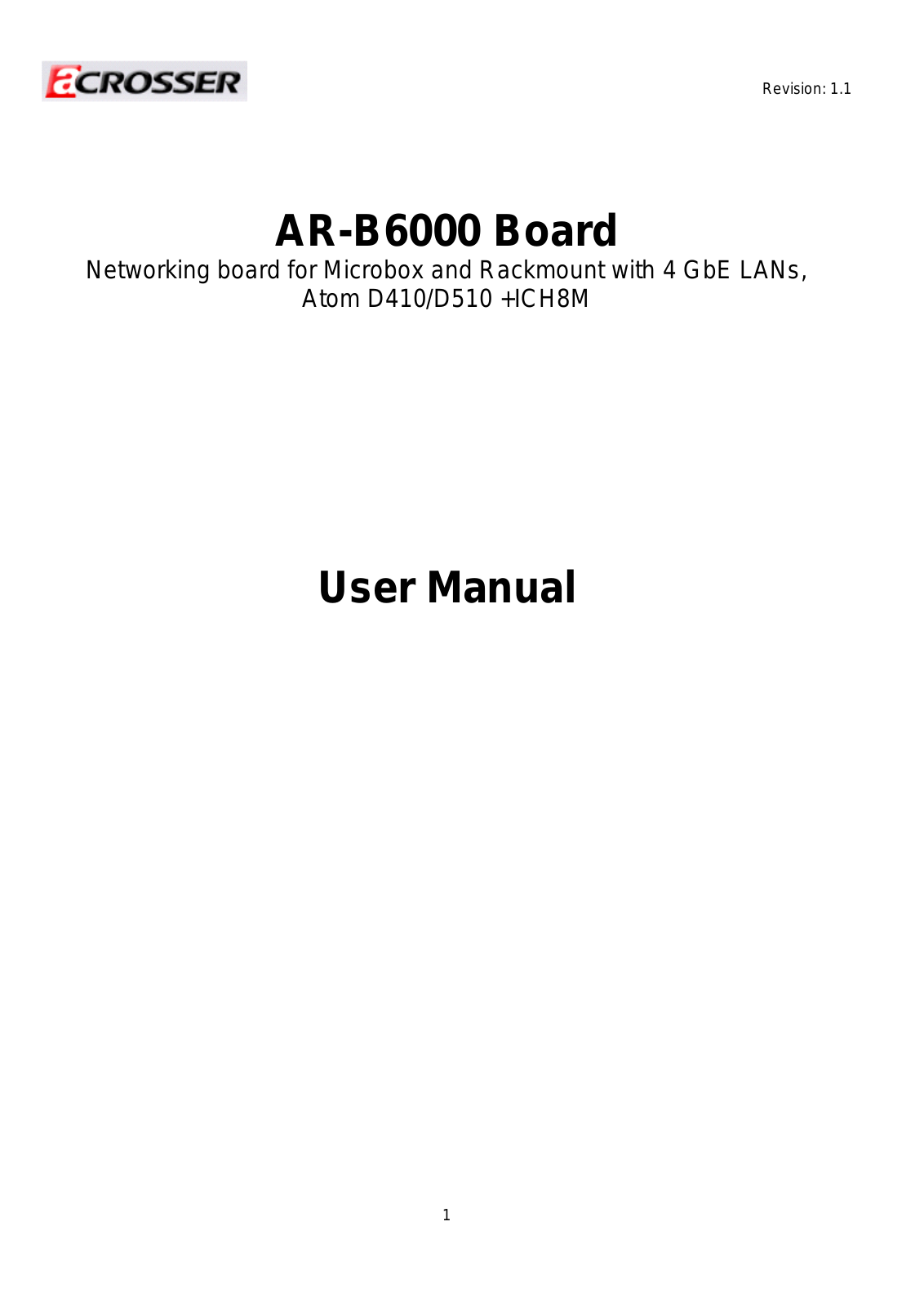 Acrosser AR-R6000 User Manual