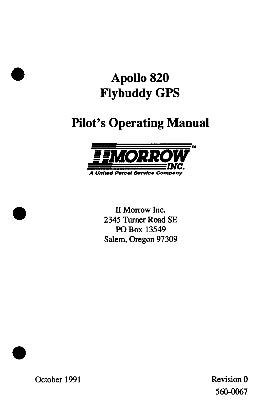 Garmin APOLLO 820 Pilot's Guide