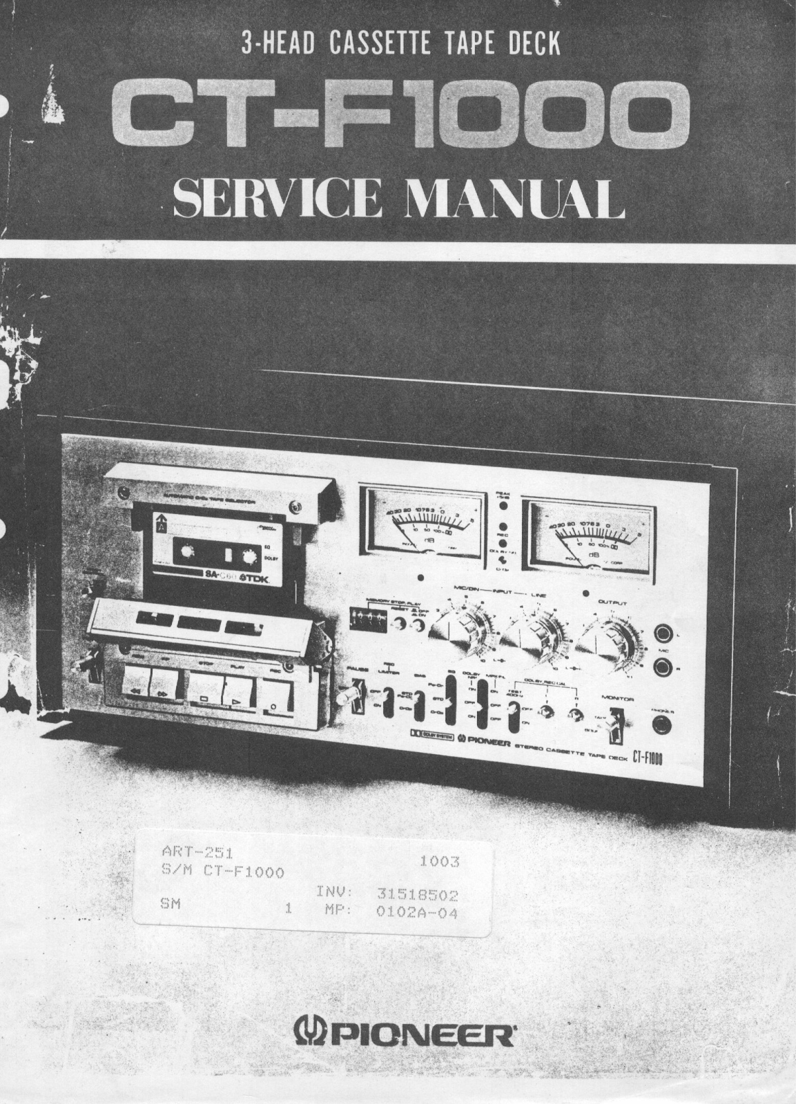 Pioneer CTF-1000 Service manual