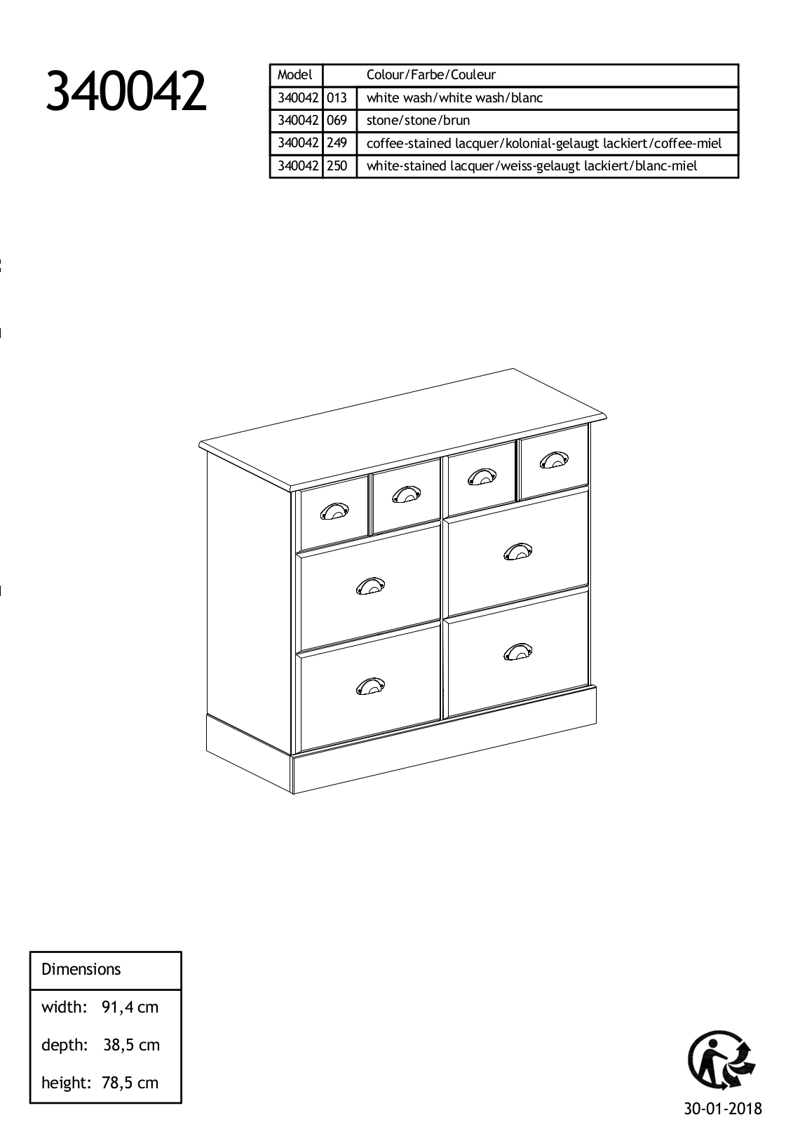 Home affaire Nola Assembly instructions