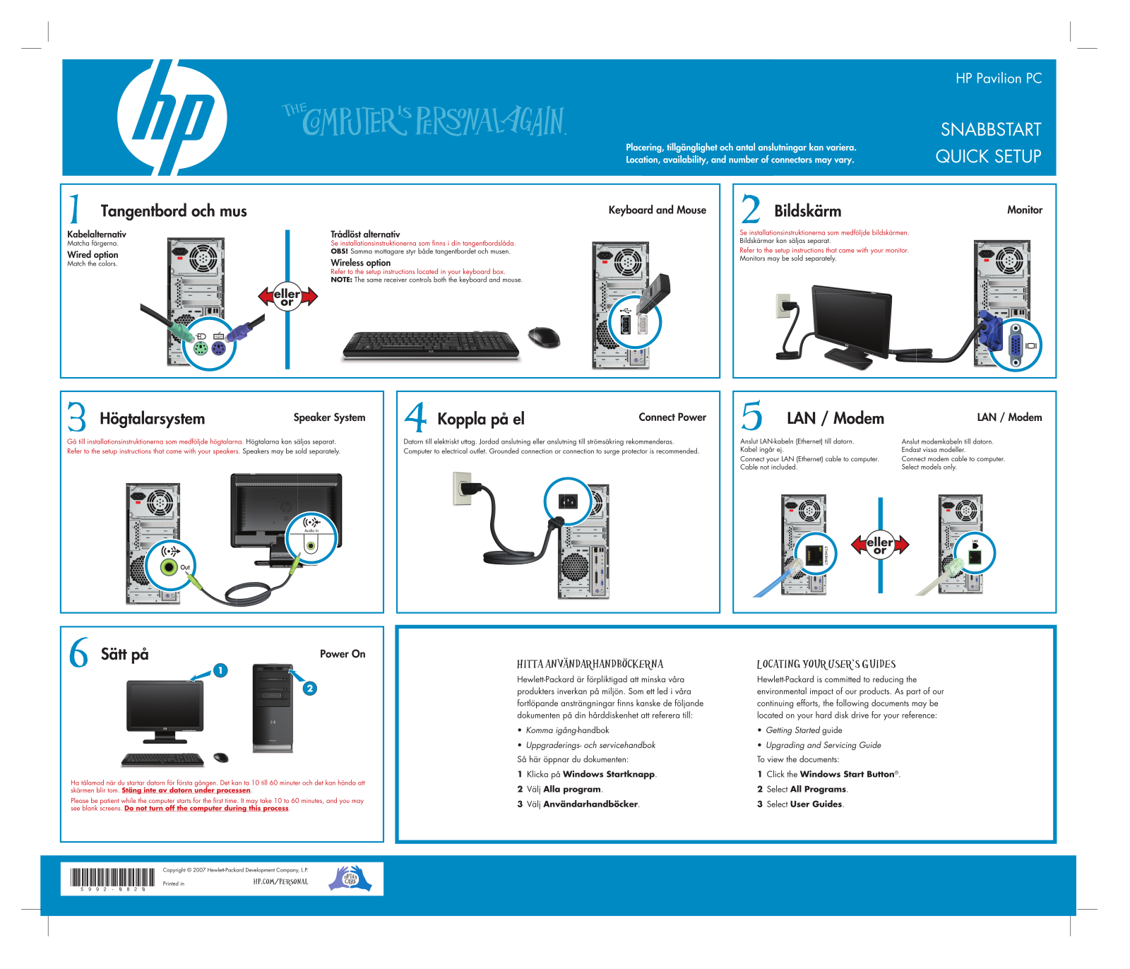 Hp PAVILION A6100, PAVILION A6200 User Manual