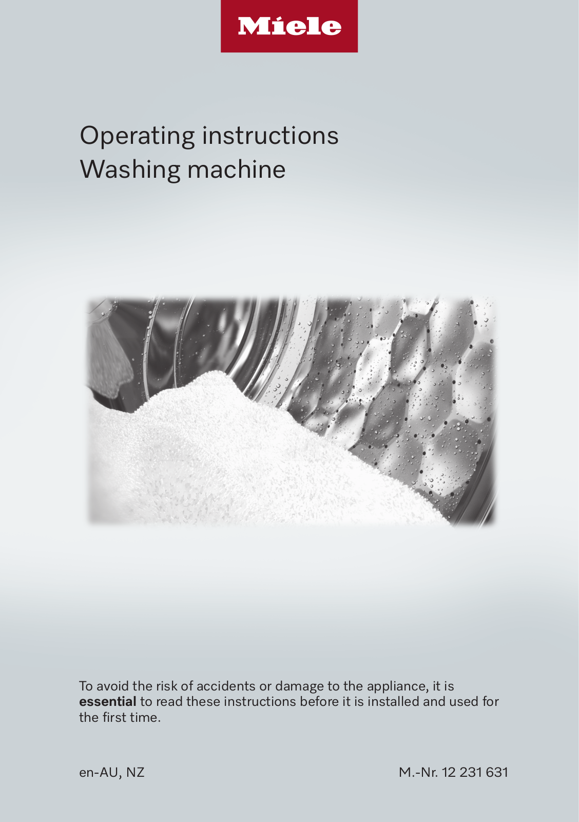 Miele Washing machine Operating instructions - ManualMachine.com